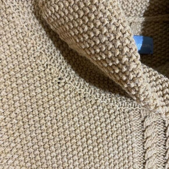Classic Elements Turtleneck Sweater Multi Stitch Tan Large - Picture 4 of 6